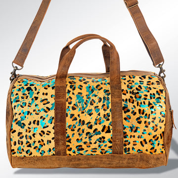 American Darling Duffel Hair On Genuine Leather Western Women Bag | Handbag Duffle Weekend Travel Bags for